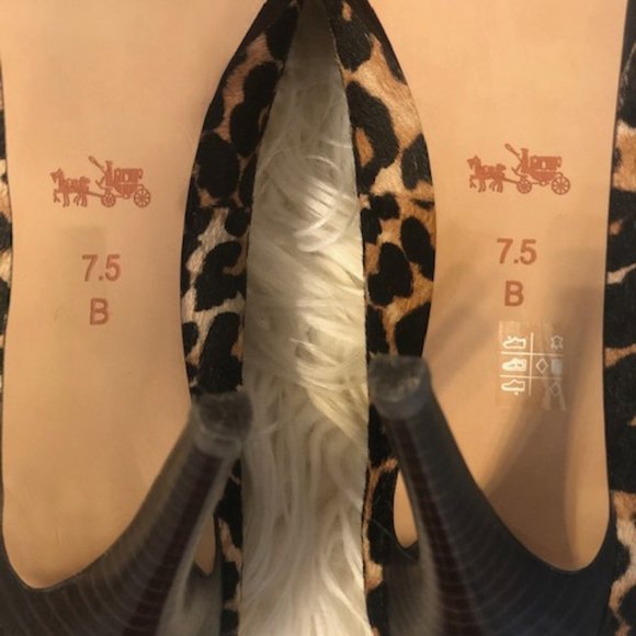 Coach leopard hair heels size 7.5B - Picture 5 of 8